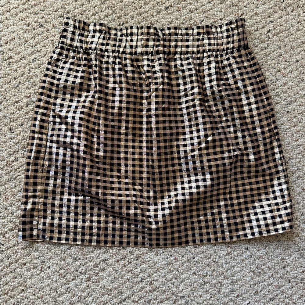 J. Crew Gold & Black Metallic Skirt